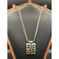 Vintage Brighton Antiqued Silver Plated Scroll Pendant Necklace