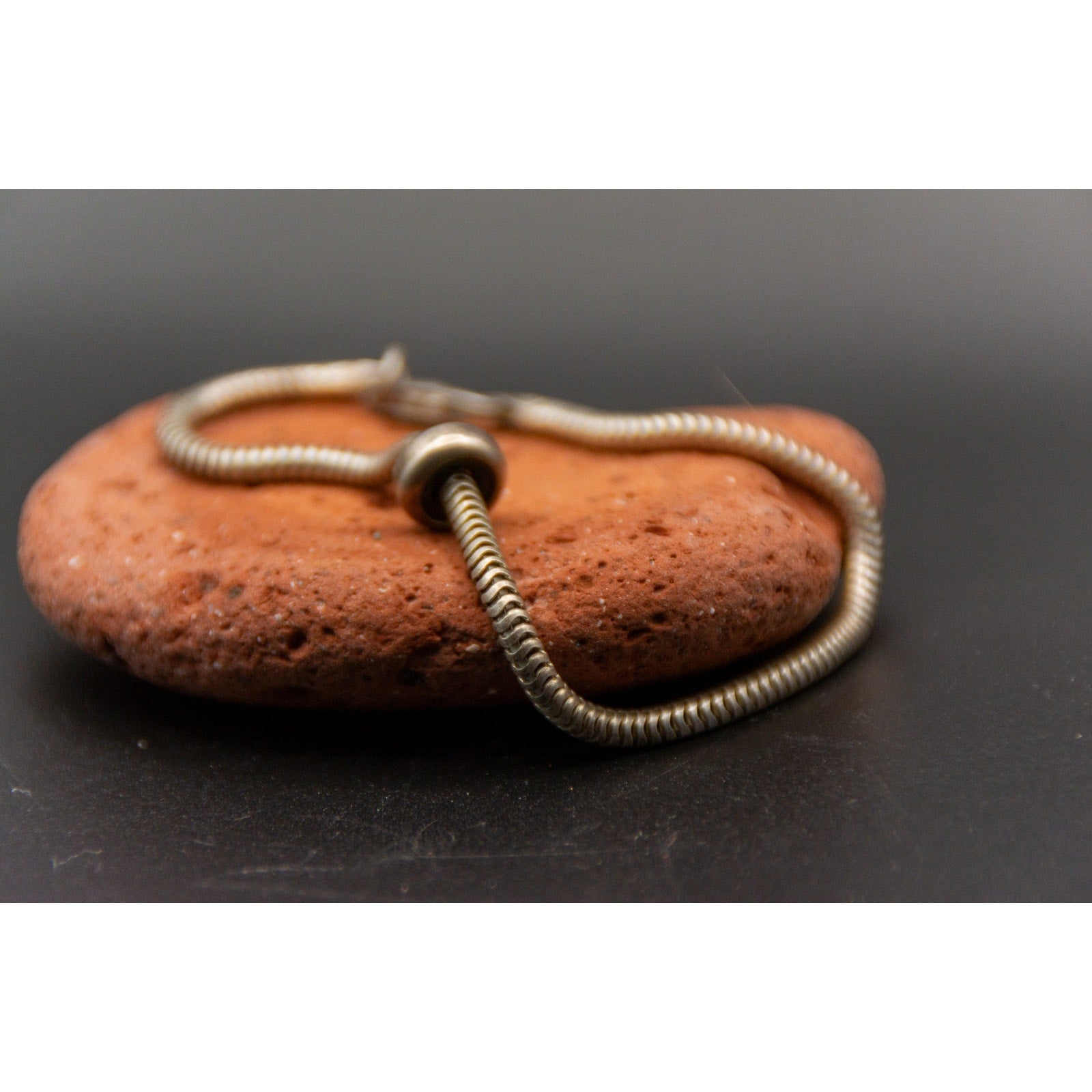 Vintage 90s Trollbeads LAA S925 Snake Bracelet - Pandora Style - 7"