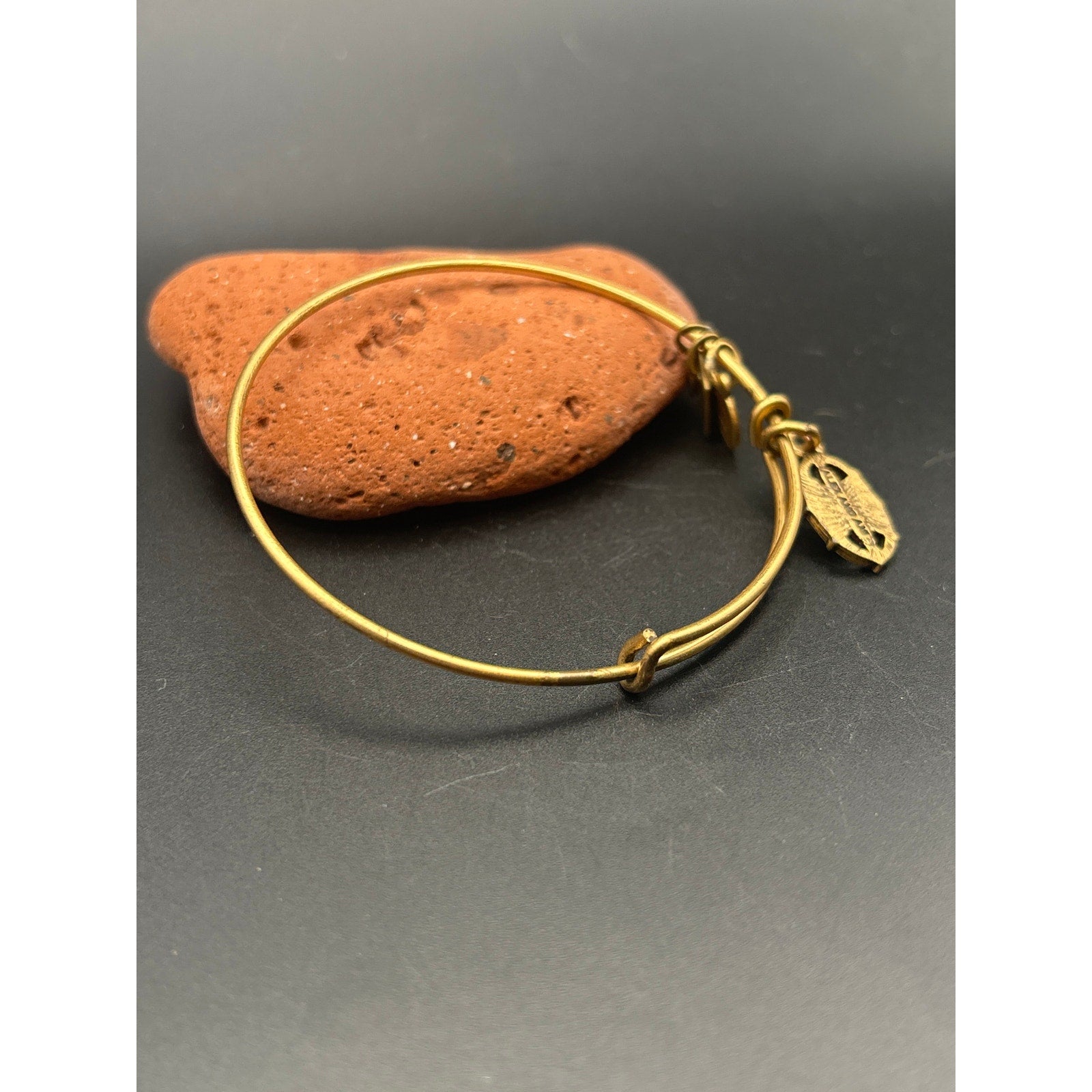Alex and Ani Rafaelian Gold Bangle Bracelet | Compass Rose Nautical Star Charm