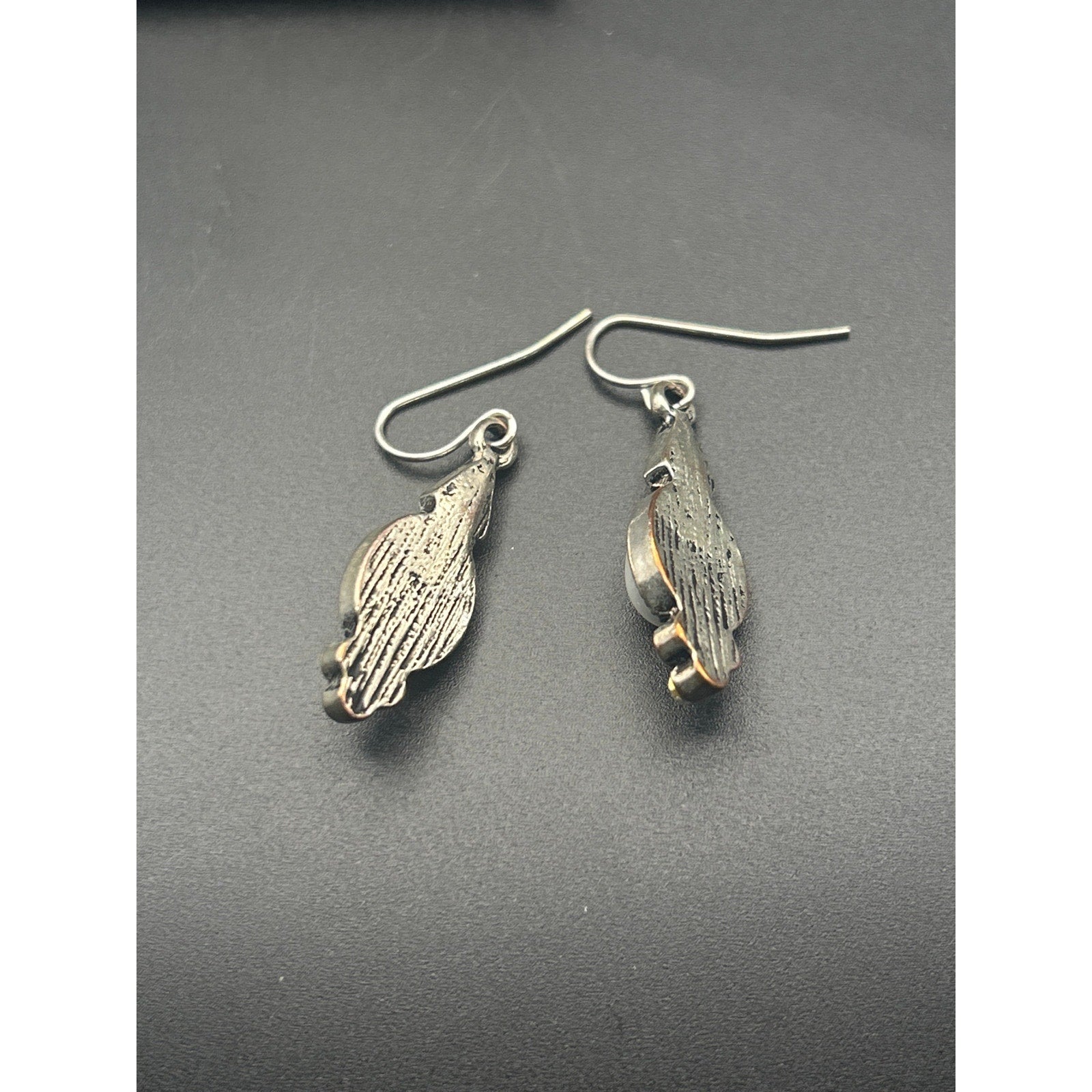 Vintage Silver Tone Faux Pearl Drop Dangle Earrings Pierced Statement Drops