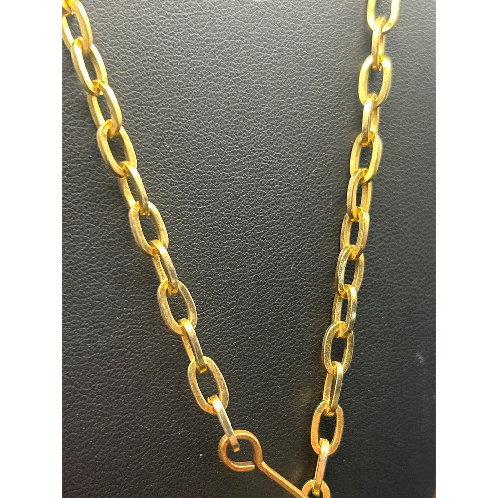 Vintage Gold Tone Poodle Dog Pendant Necklace | 3D Retro Toy Zipper Pull Charm