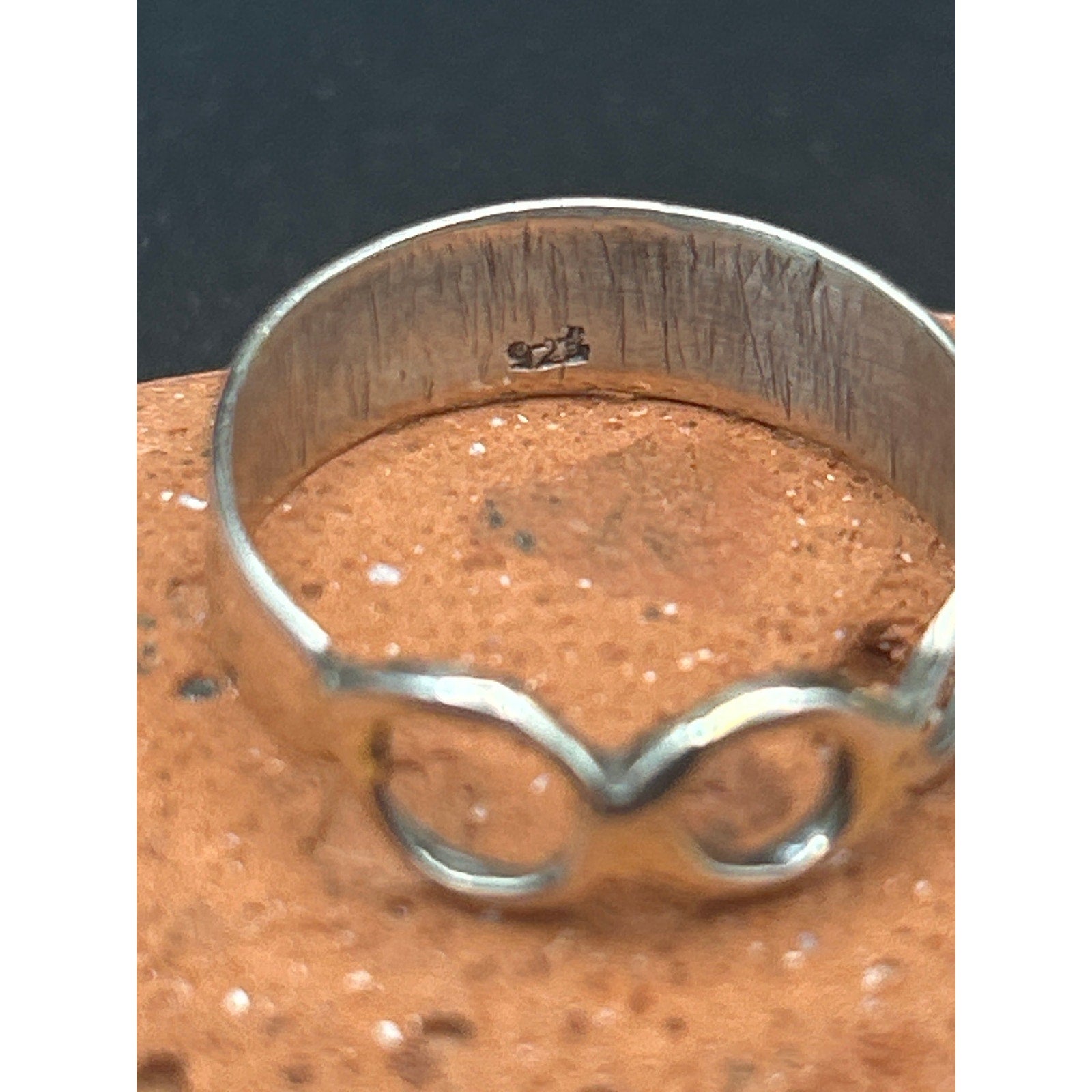 Handmade Minimalist Triple Loop 925 Sterling Silver Ring Size 9 Artisan