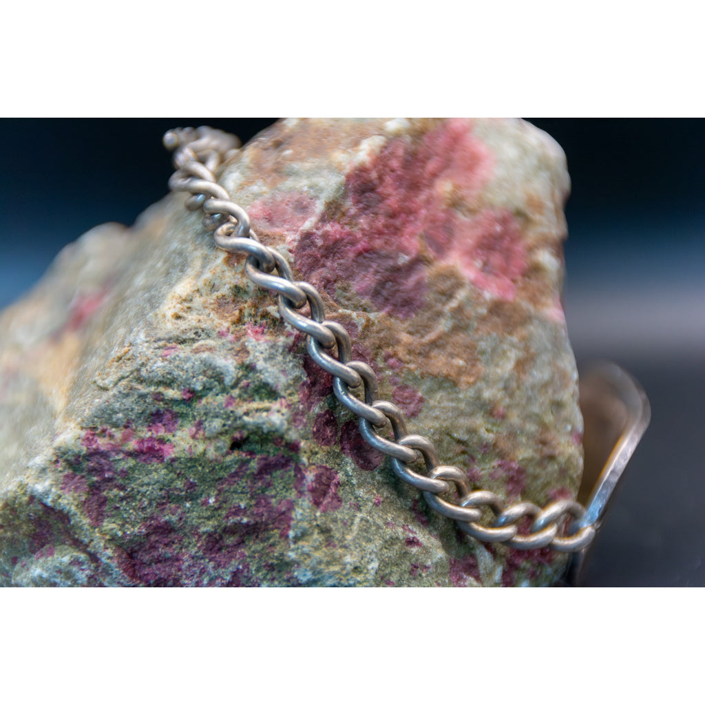 Vintage 1940s ID Bracelet in Sterling Silver - Size 6.75 Double Hook Clasp 20.3g