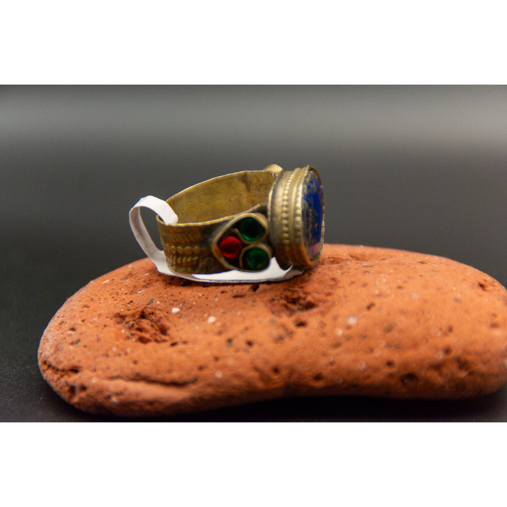 Stunning Lapis Lazuli Kochi Afghan Tribal Ring - Size 6.5