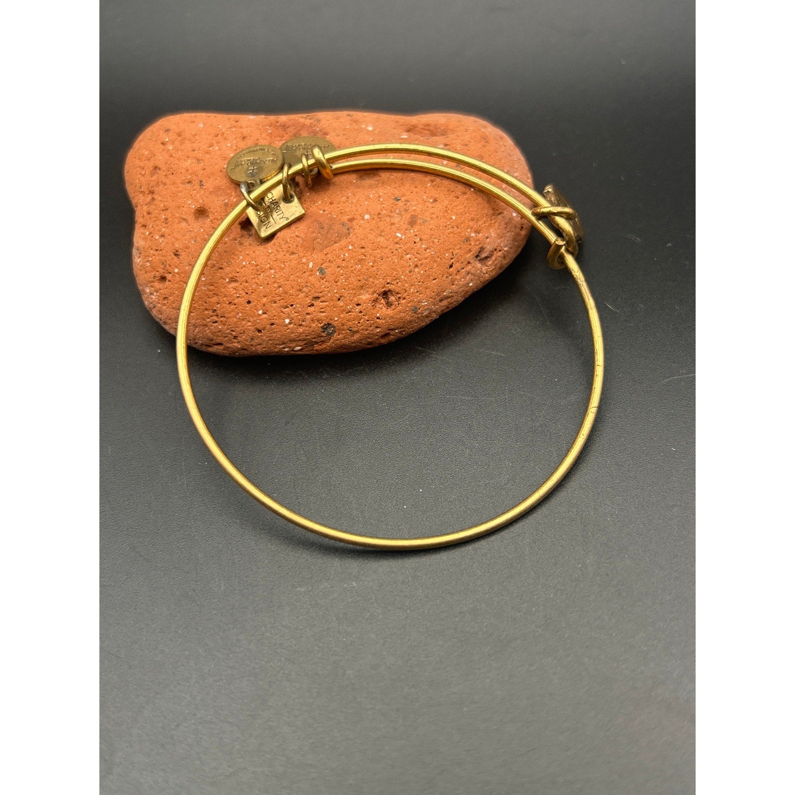 Alex and Ani Rafaelian Gold Bangle Bracelet | Compass Rose Nautical Star Charm