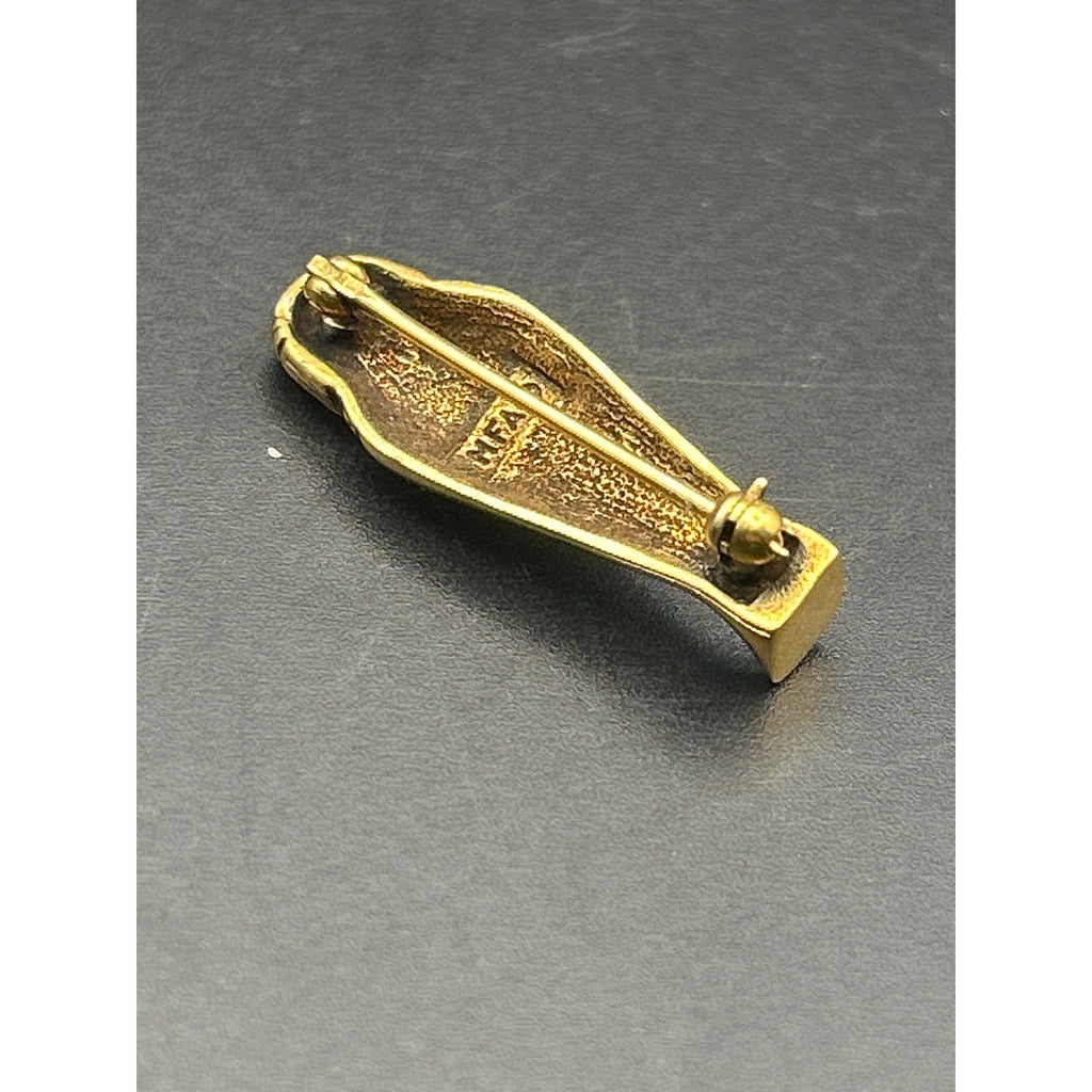 Vintage MFA Gold Tone Egyptian Revival Pharaoh Sarcophagus Brooch