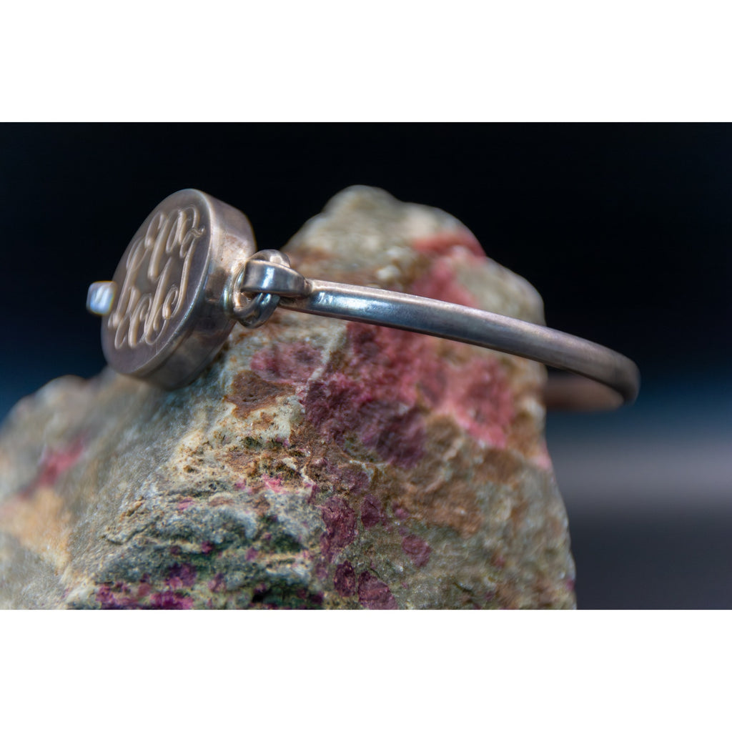 Taxco Mexican Sterling Silver Bracelet - Monogrammed LGJ Size 6