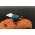 Vintage Afghan Tribal Ring With Blue Stone - Size 9