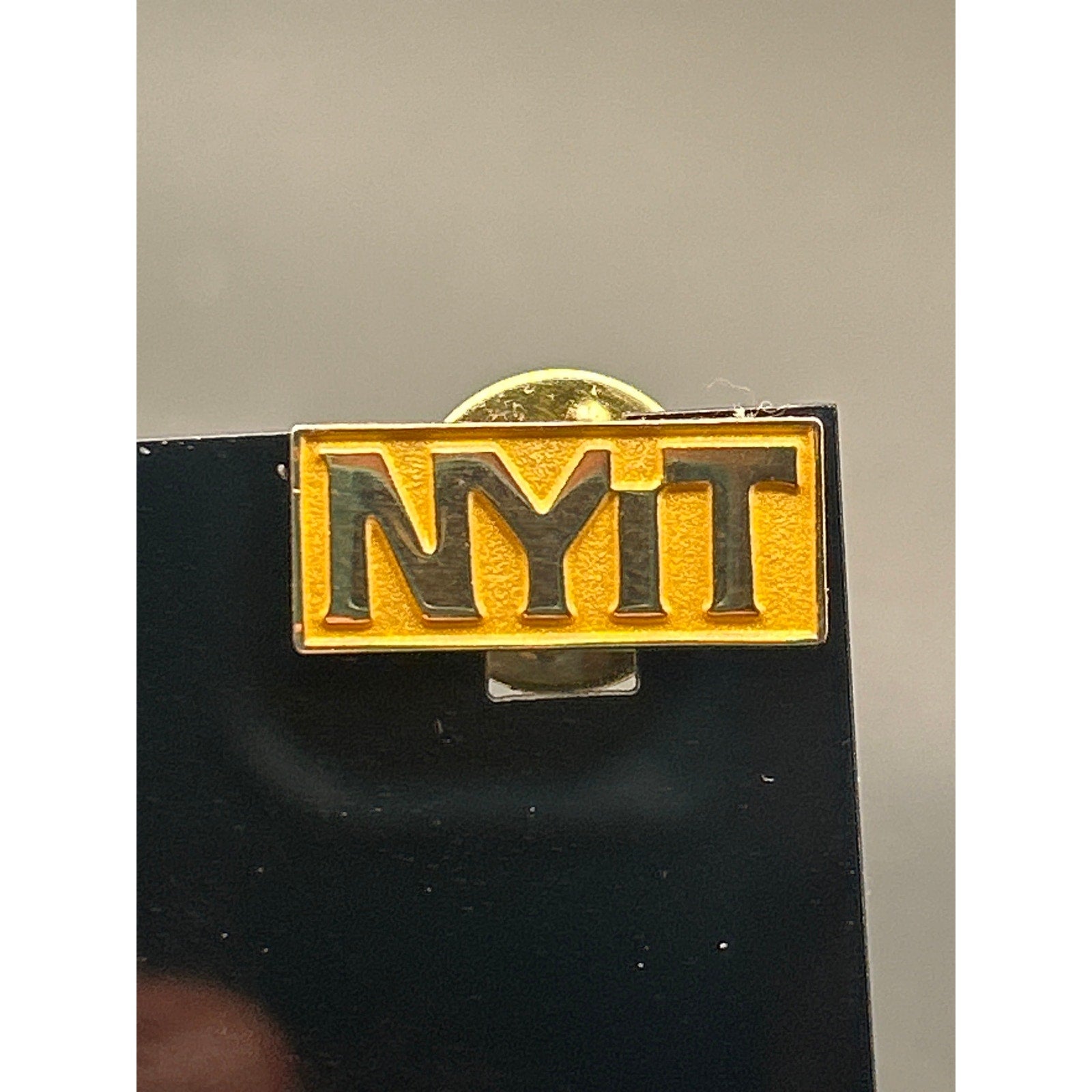 Vintage NYIT Gold Tone Lapel Pin | New York Institute of Technology Alumni Gift
