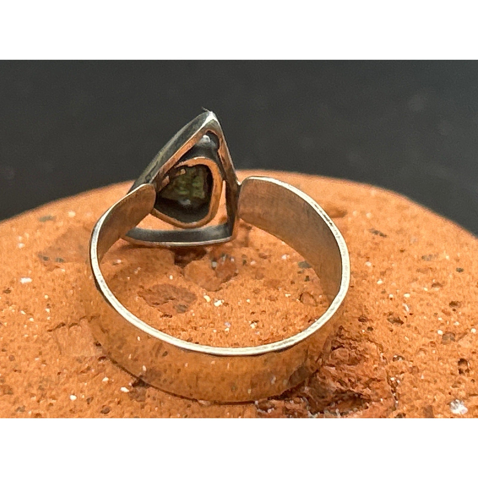Handmade Maine Sea Glass All Seeing Eye Ring 925 Sterling Silver Size 7 Artisan