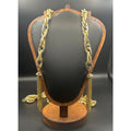 Vintage 60 Inch Gold Tone Tassel Lariat Rope Chain Scarf Body Necklace