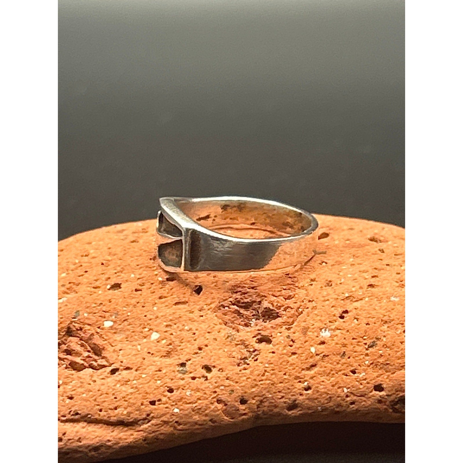 Vintage 90s Sterling Silver Bootleg Nike Swoosh Ring Size 7 Streetwear