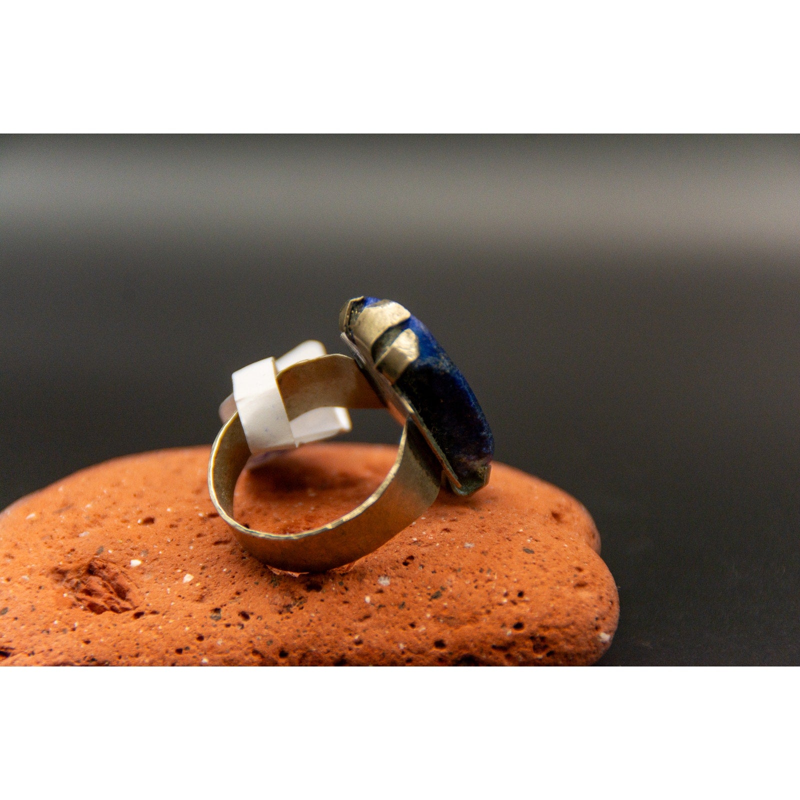Stunning Vintage Lapis Lazuli Kochi Tribal Ring - Size 10