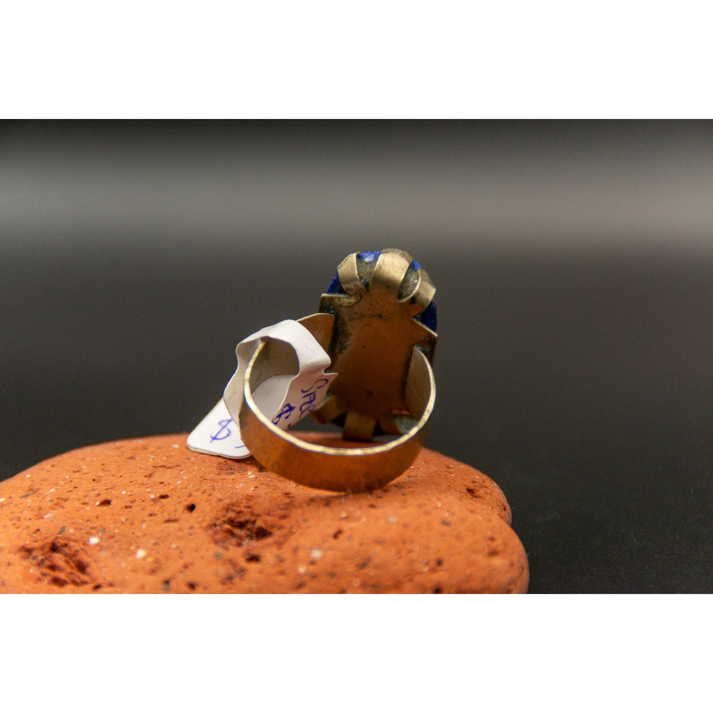 Stunning Vintage Lapis Lazuli Kochi Tribal Ring - Size 10