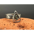 Handmade Maine Sea Glass All Seeing Eye Ring 925 Sterling Silver Size 7 Artisan