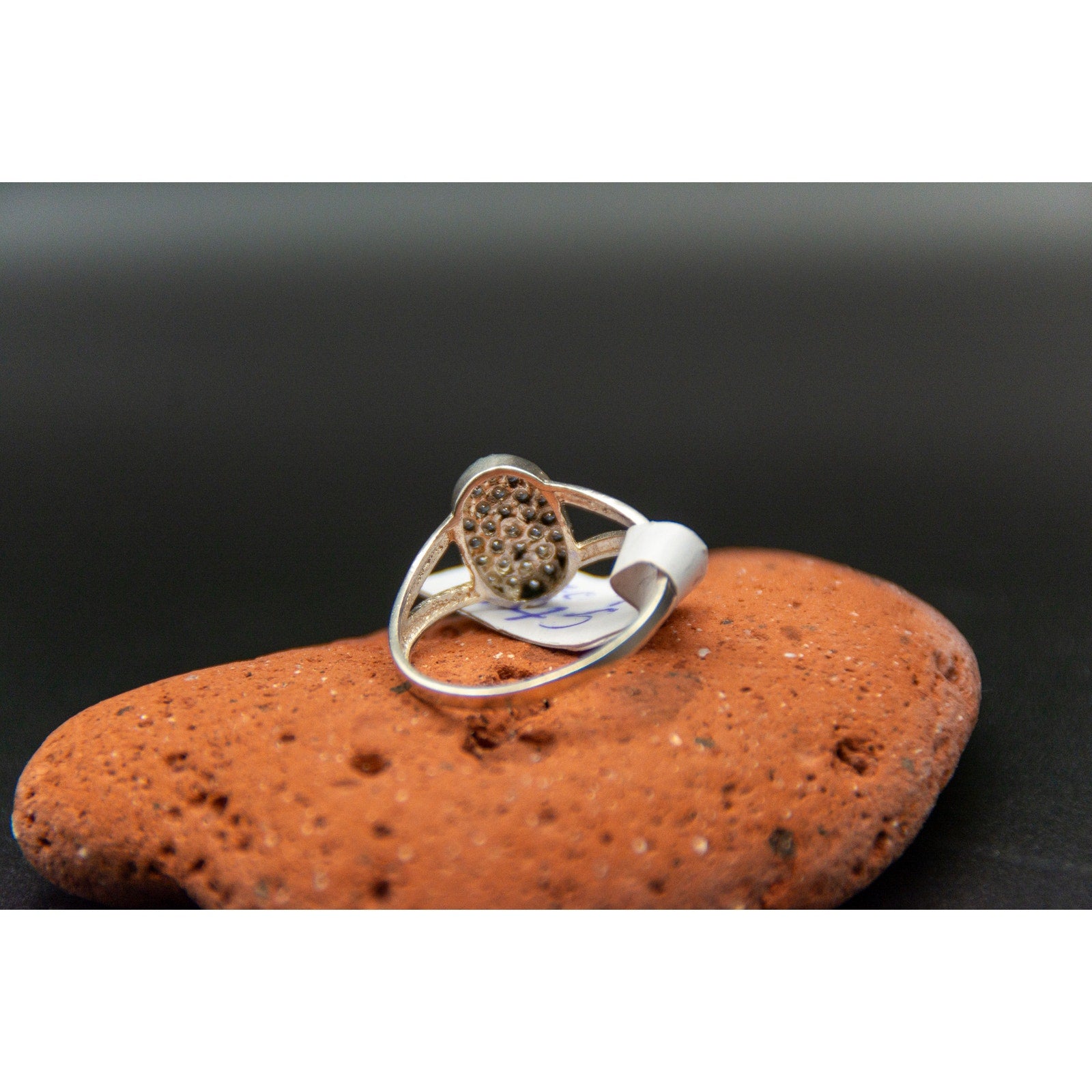 Pave CZ Cluster Ring in Sterling Silver - Size 8.5