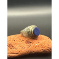 Vintage Afghan Kochi Tribal Ring Lapis Lazuli Split Band Size 9 Repair/Craft