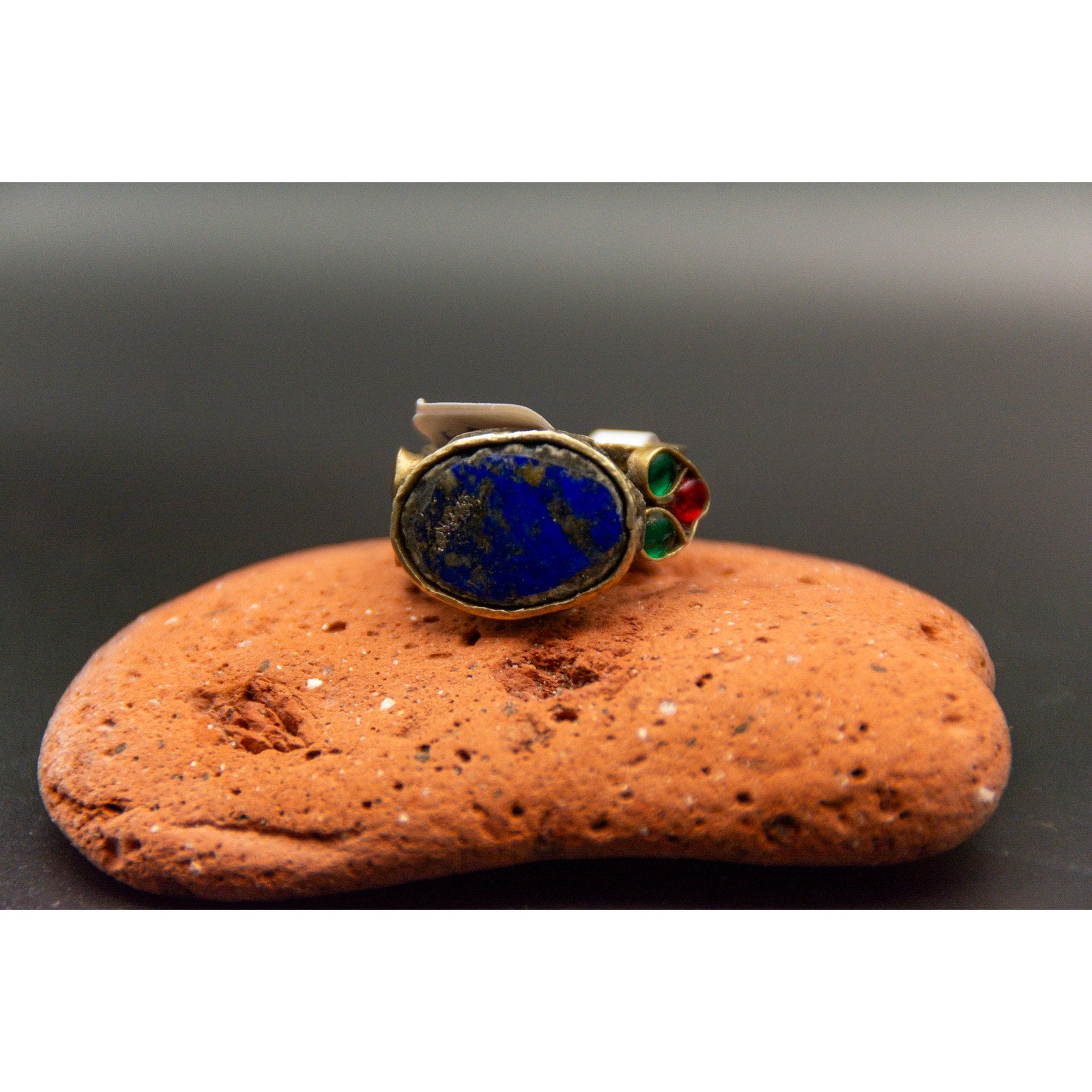 Stunning Lapis Lazuli Kochi Afghan Tribal Ring - Size 6.5