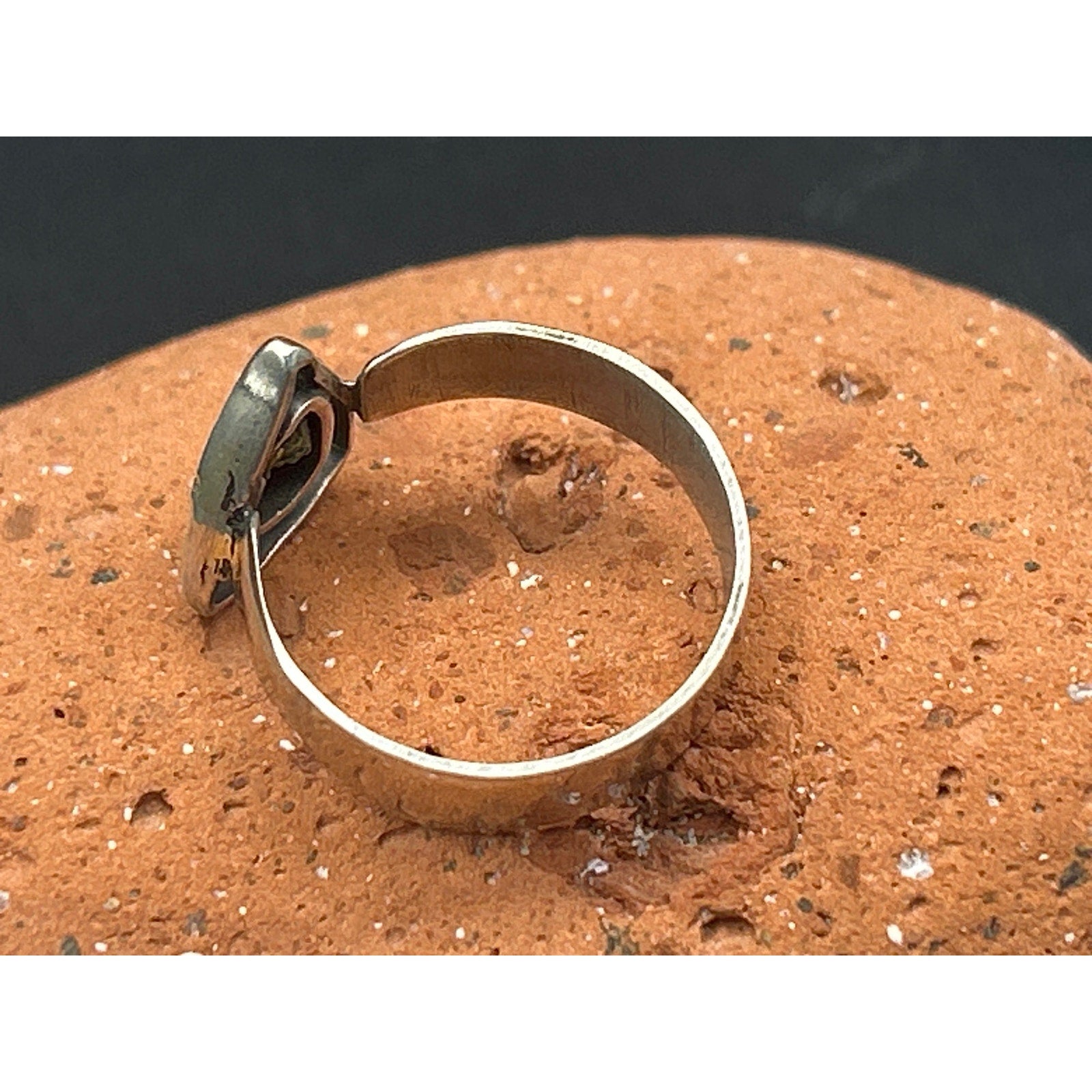 Handmade Maine Sea Glass All Seeing Eye Ring 925 Sterling Silver Size 7 Artisan