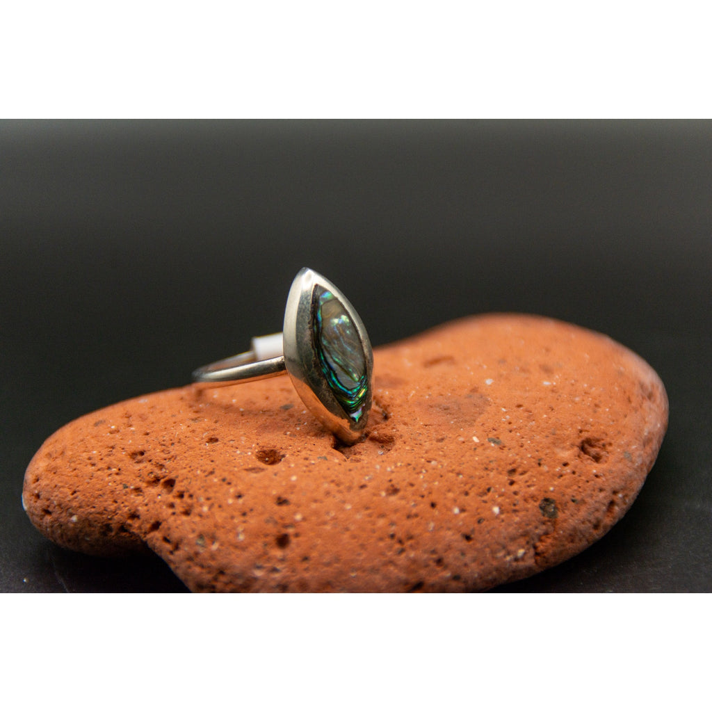 Taxco Abalone Shell 925 Ring from Mexico - Size 5.5