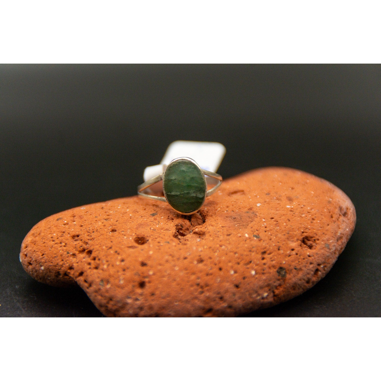 Green Aventurine Taxco Mexico Silver Ring - Size 5.5