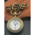 Vintage Y2K Avon Brooch Watch 2000 Rose Gold Tone Filigree Pin Fresh Battery