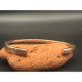 Handmade 3.5mm Squared Copper Twist Bangle Cuff Bracelet Adjustable Artisan Maine