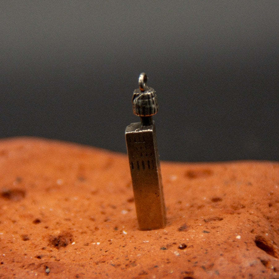 Vtg Germany 835 Silver Frankfurt Goethe Tower Building Travel Bracelet Charm