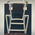 Vintage Silver Tone Minimalist Wire Frame Chair Brooch Pin - 2.5 Inch