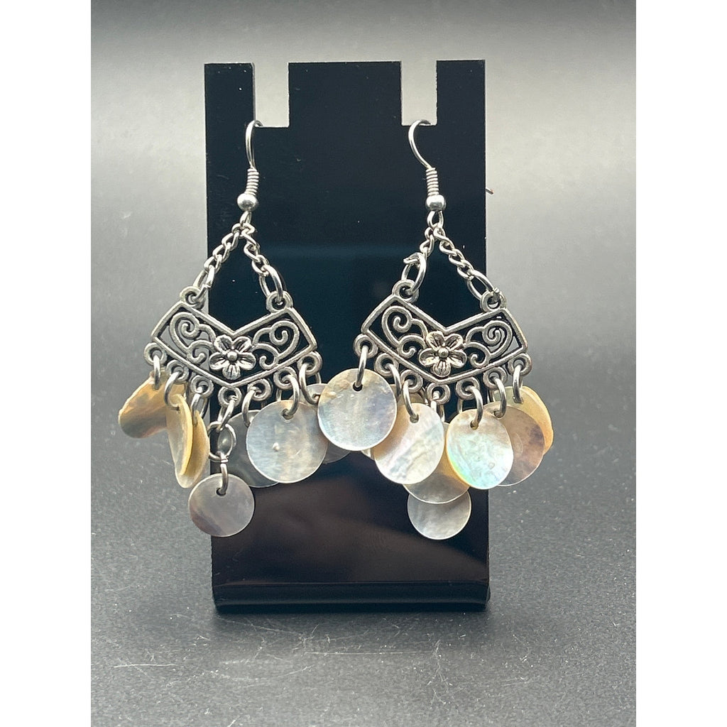 Boho Shell Drop Dangle Earrings | Vintage Chandelier