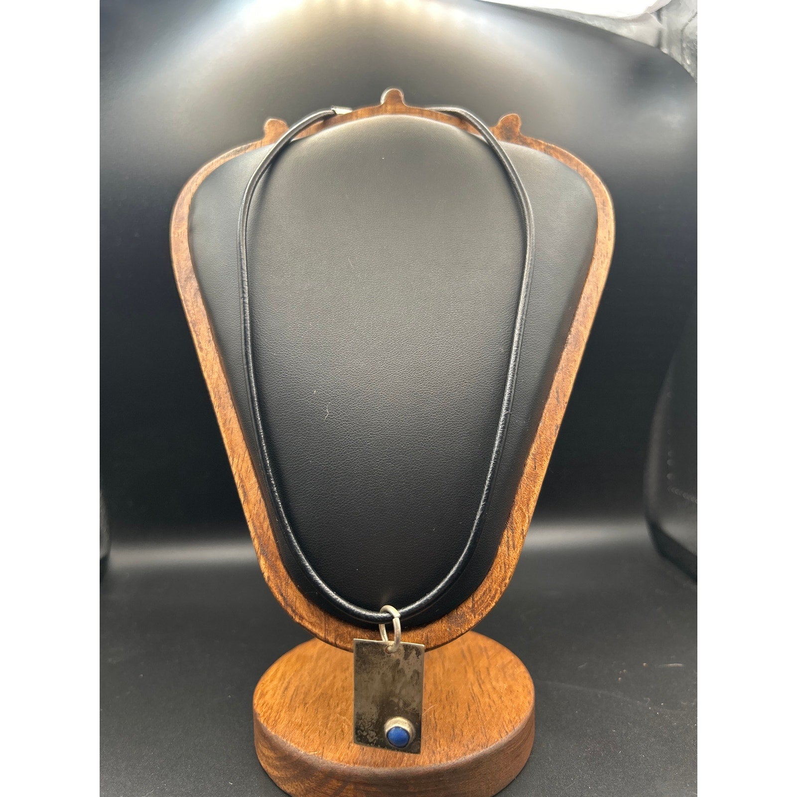 Vintage Handmade Modernist Silver Pendant Necklace | Abstract Bypass
