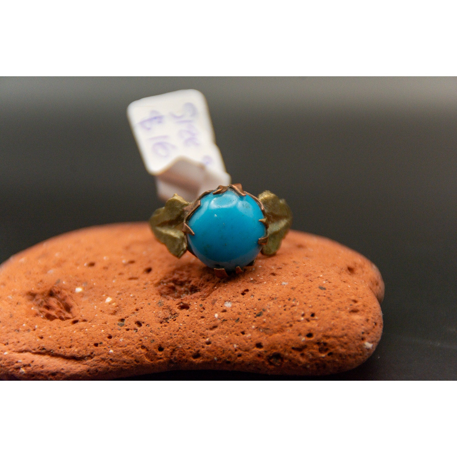 Vintage Afghan Tribal Ring With Blue Stone - Size 9