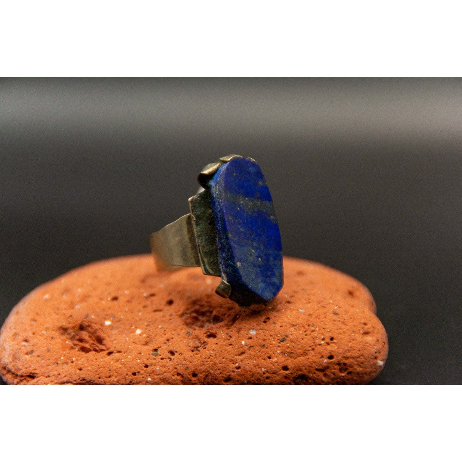 Stunning Vintage Lapis Lazuli Kochi Tribal Ring - Size 10