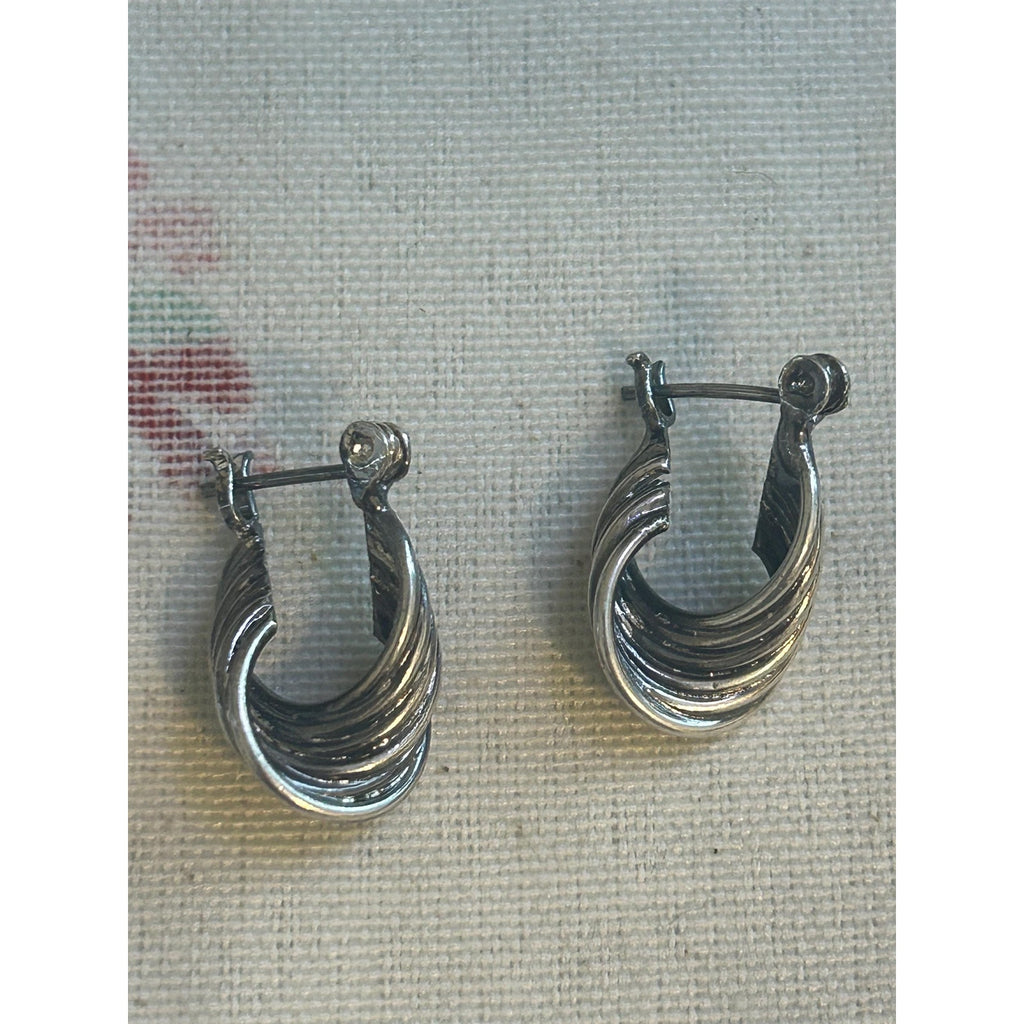 Sterling Silver Vintage Small Hoops