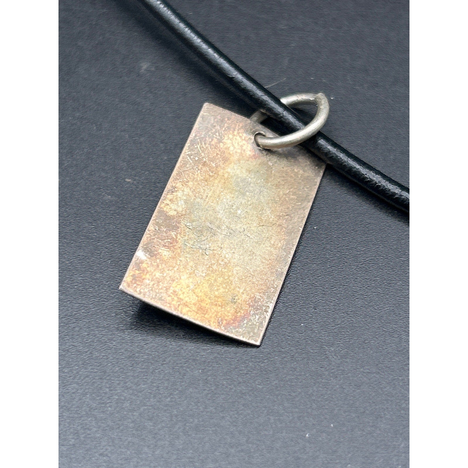 Vintage Handmade Modernist Silver Pendant Necklace | Abstract Bypass
