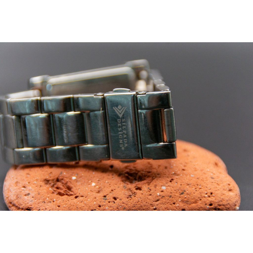 Silpada Designs Stainless Steel Tank or Boyfriend Watch - Needs battery