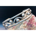 Vintage Wavy Sterling Silver Cuff - Mexican Taxco Style size 6.5