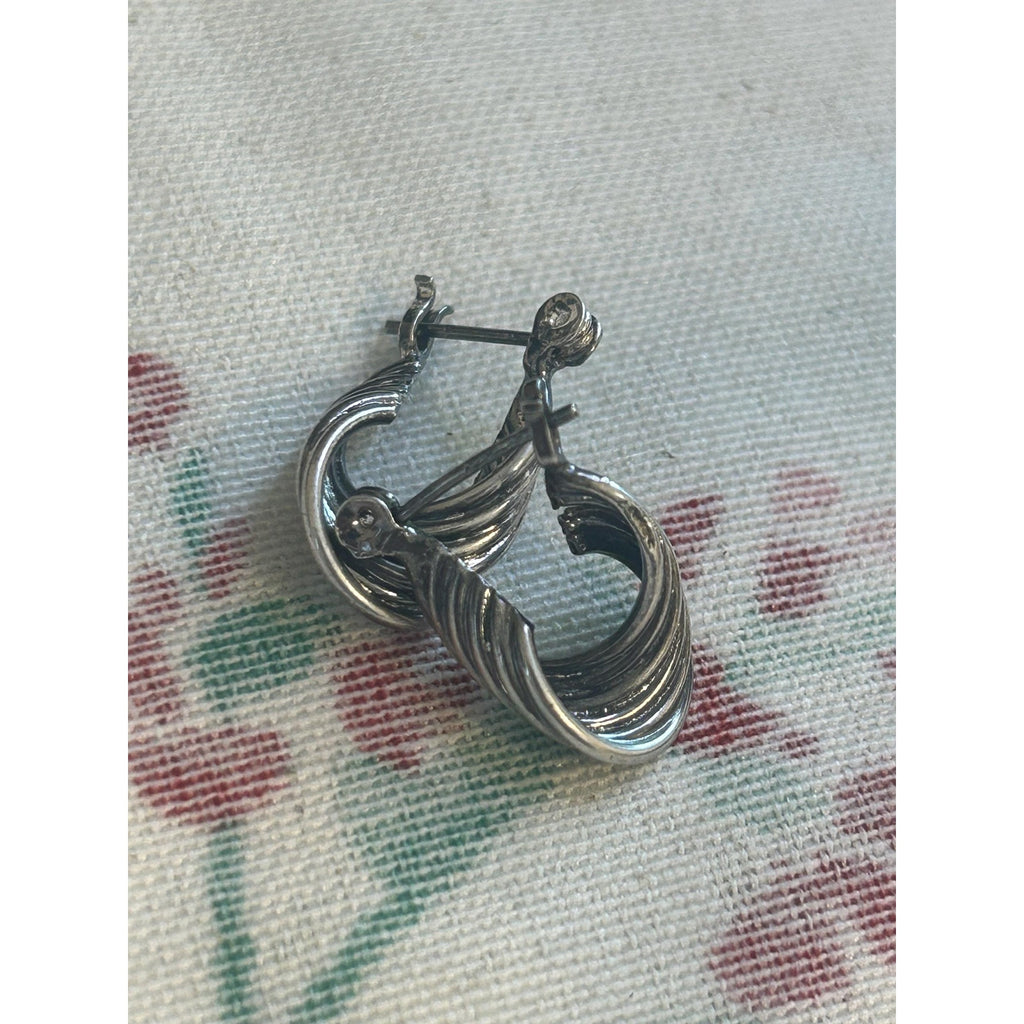 Sterling Silver Vintage Small Hoops