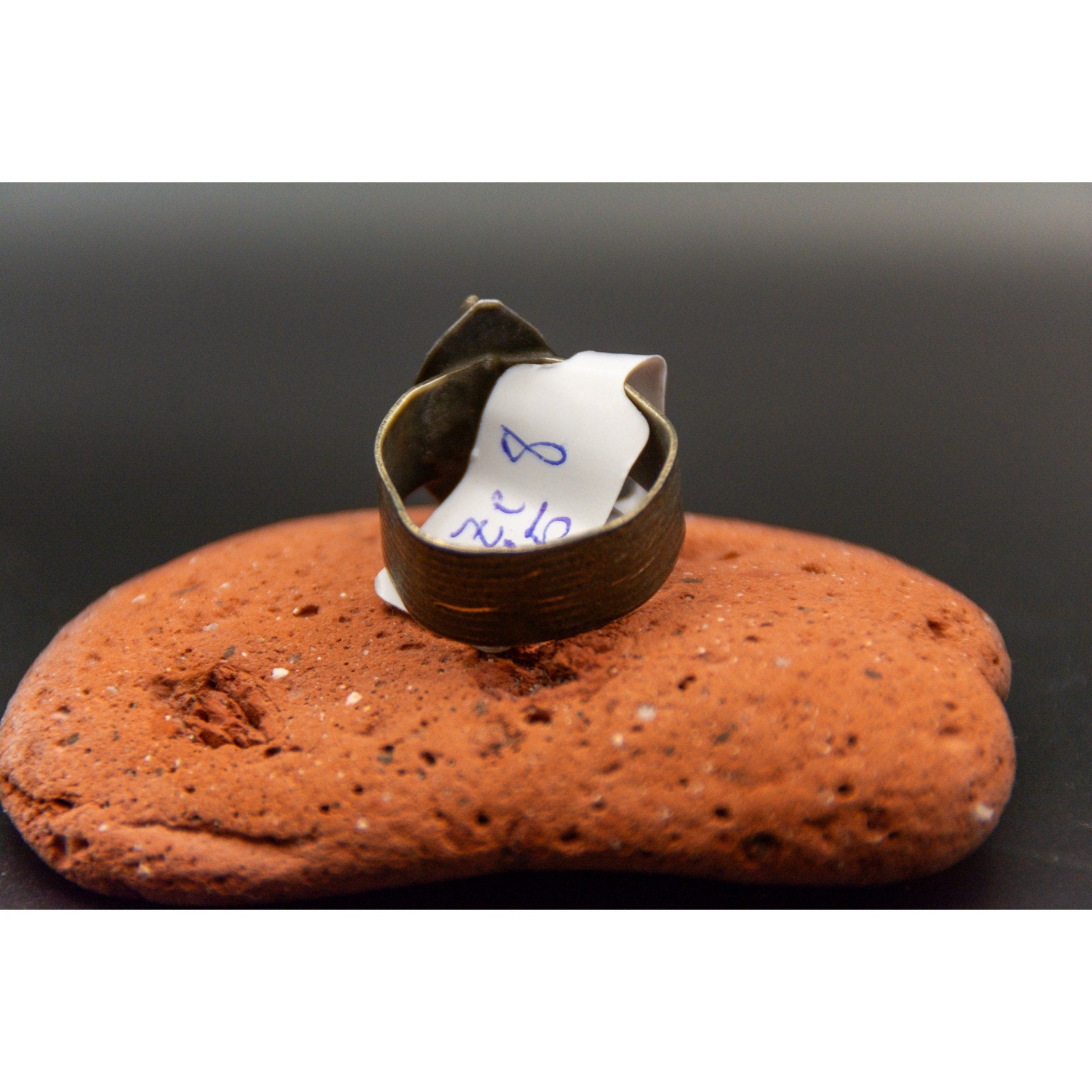 Beautiful Garnet Kochi Tribal Ring from Afghanistan - Size 8