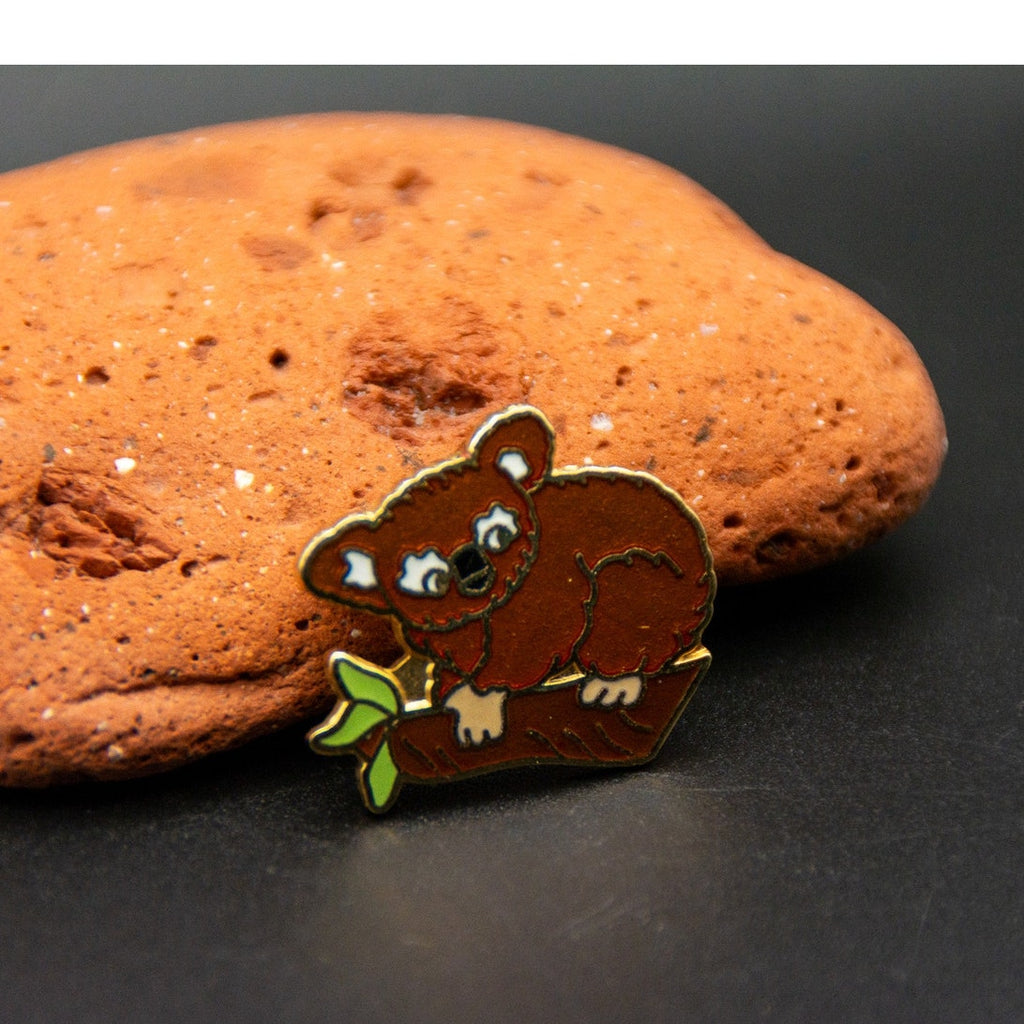 Vtg 90s Amina Taiwan Cute Koala Bear Enamel Lapel Pin Animal Brooch Hat Tie