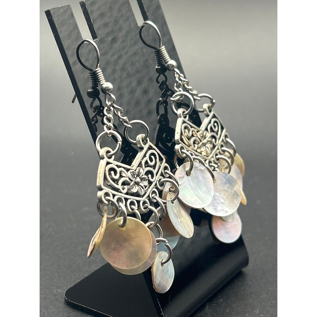 Boho Shell Drop Dangle Earrings | Vintage Chandelier