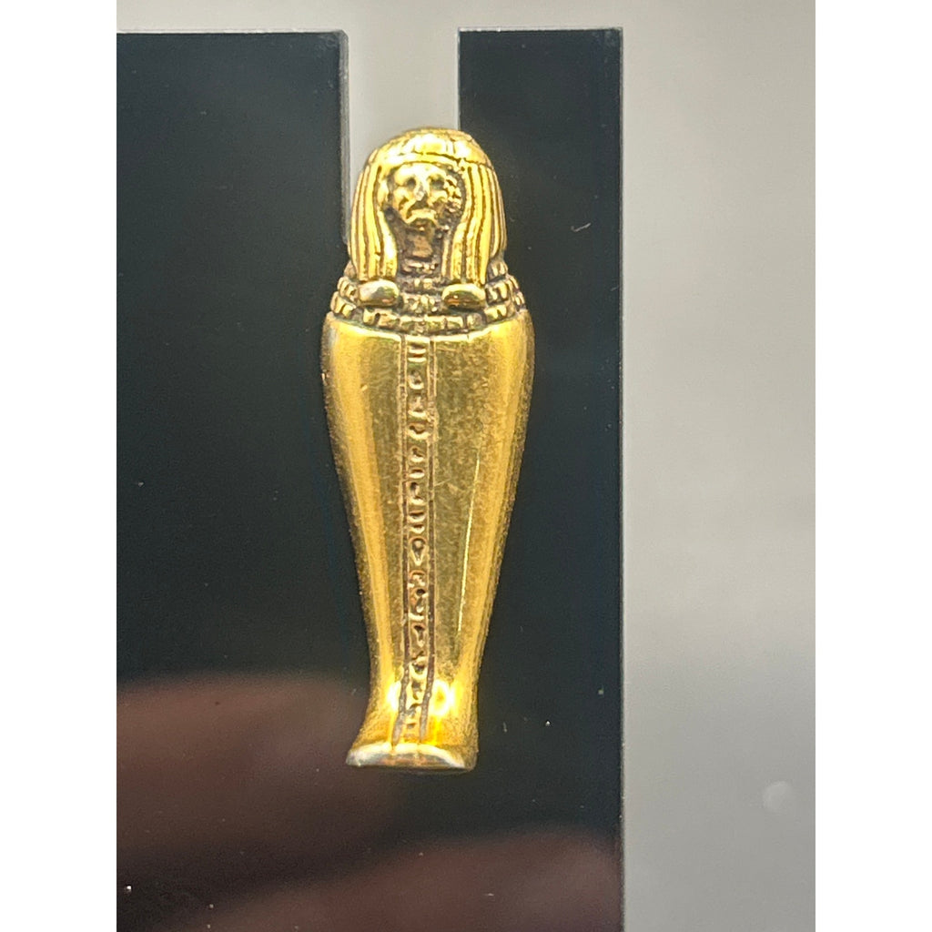 Vintage MFA Gold Tone Egyptian Revival Pharaoh Sarcophagus Brooch