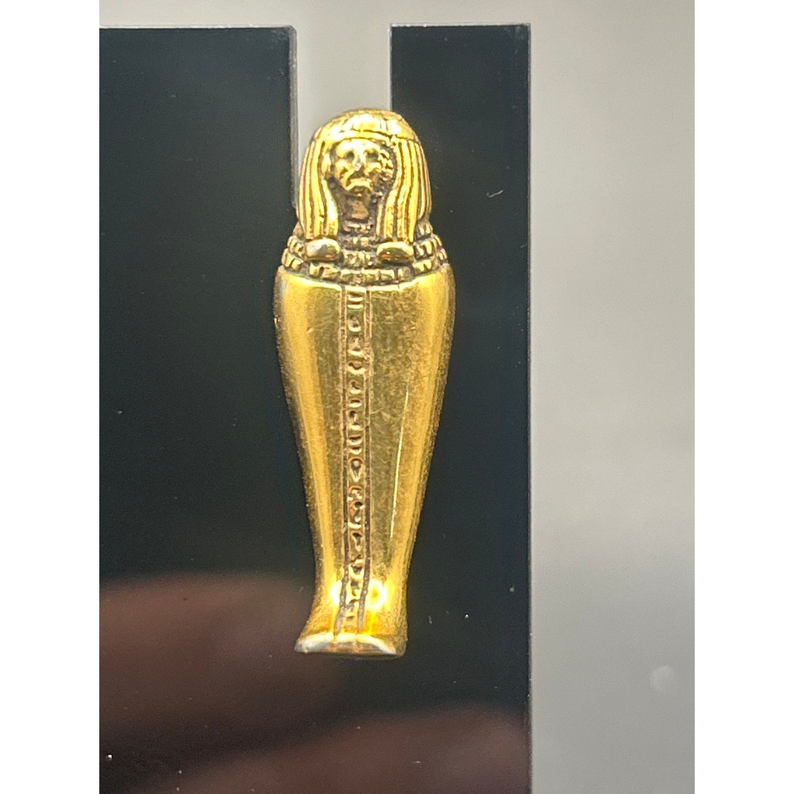 Vintage MFA Gold Tone Egyptian Revival Pharaoh Sarcophagus Brooch