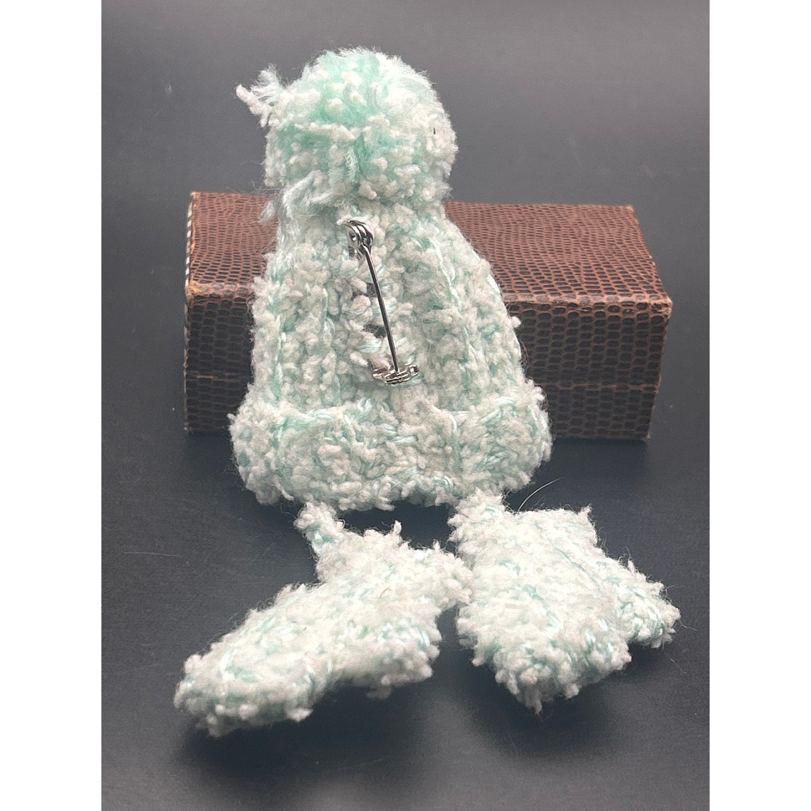 Vintage Handmade Yarn Hat and Mittens Brooch | Cozy Winter Novelty Pin