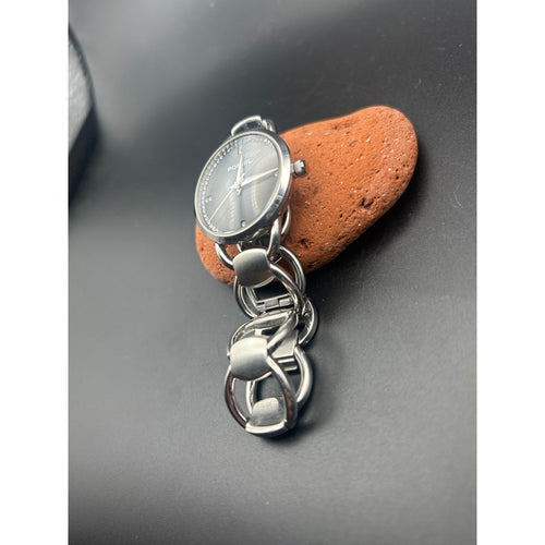 Fossil F2 Silver Tone Black Pave Dial Ladies Watch | ES-1638 Link