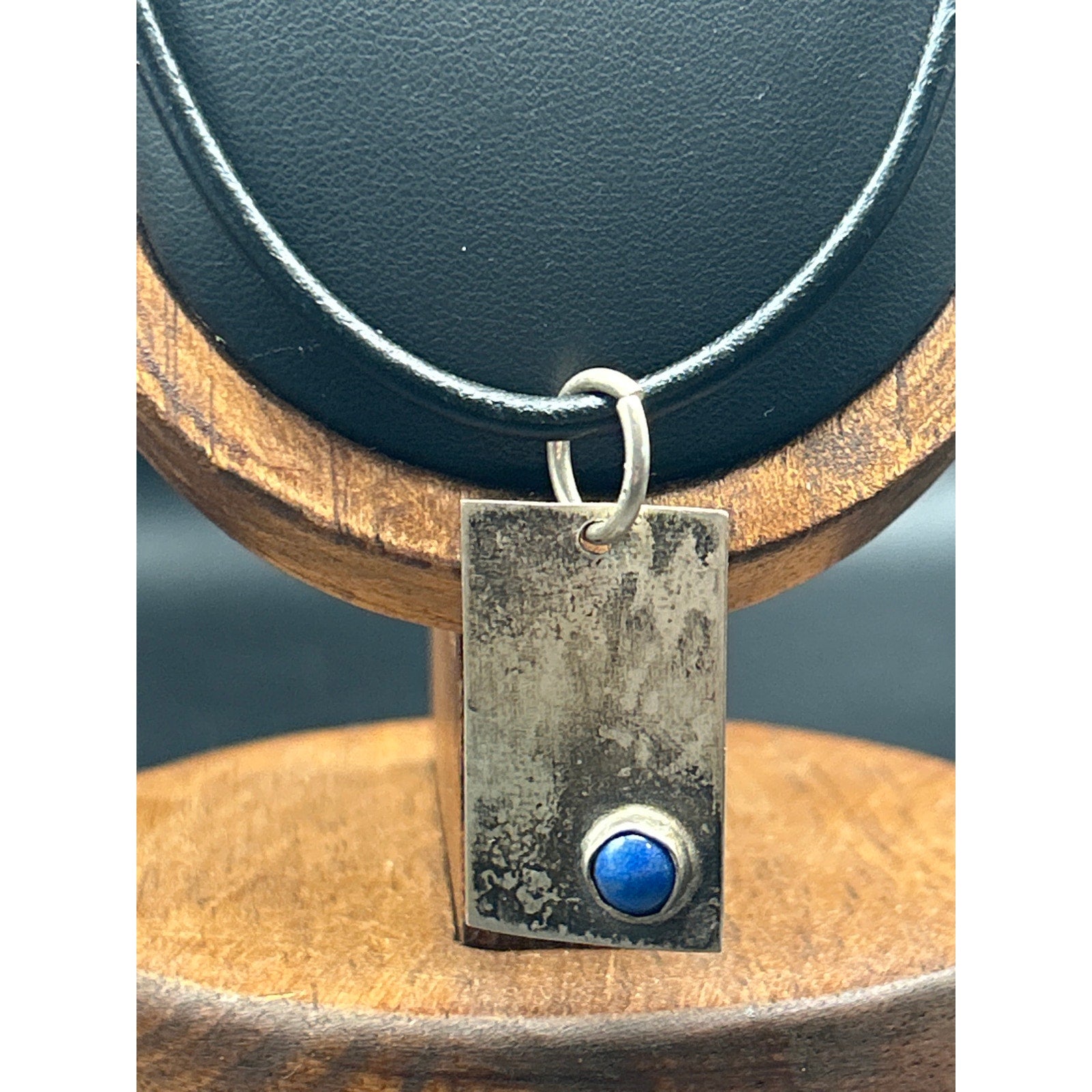 Vintage Handmade Modernist Silver Pendant Necklace | Abstract Bypass