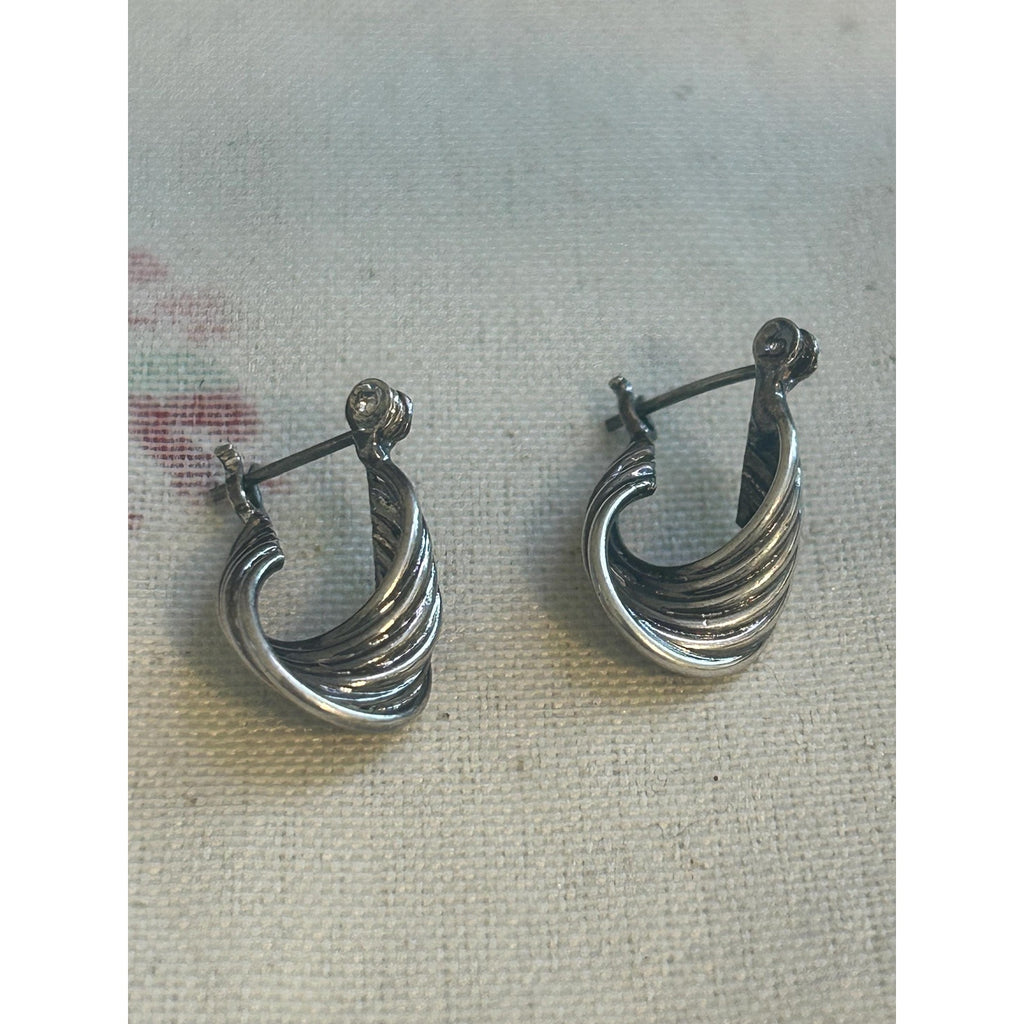 Sterling Silver Vintage Small Hoops