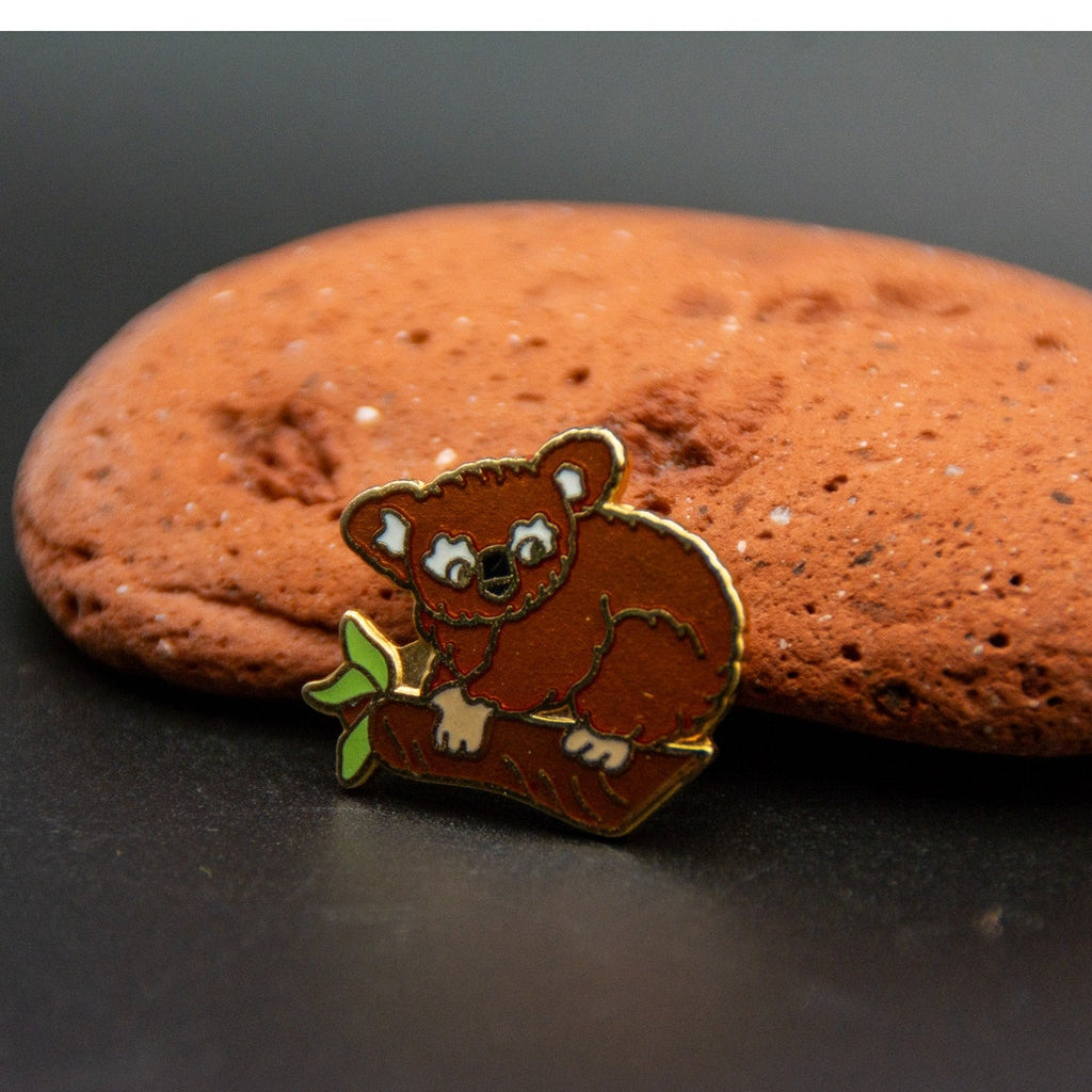 Vtg 90s Amina Taiwan Cute Koala Bear Enamel Lapel Pin Animal Brooch Hat Tie