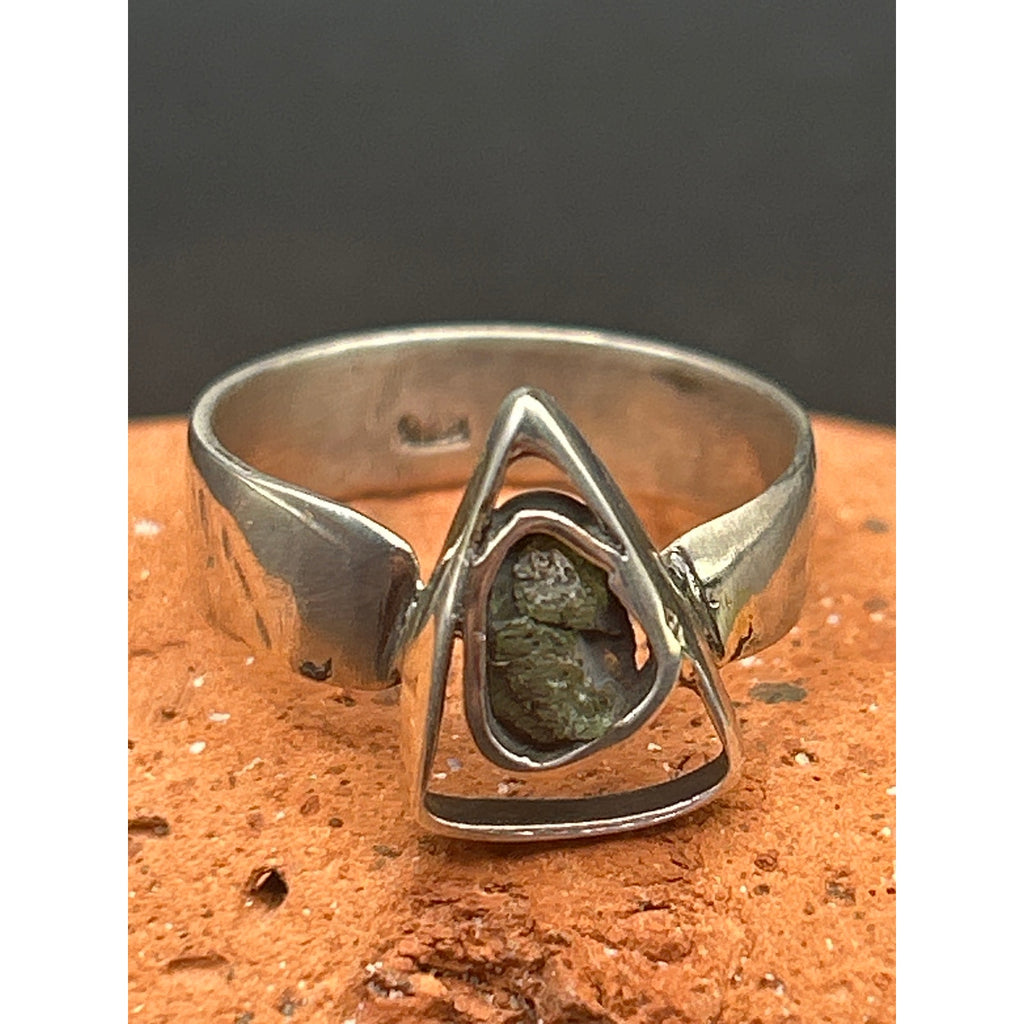 Handmade Maine Sea Glass All Seeing Eye Ring 925 Sterling Silver Size 7 Artisan