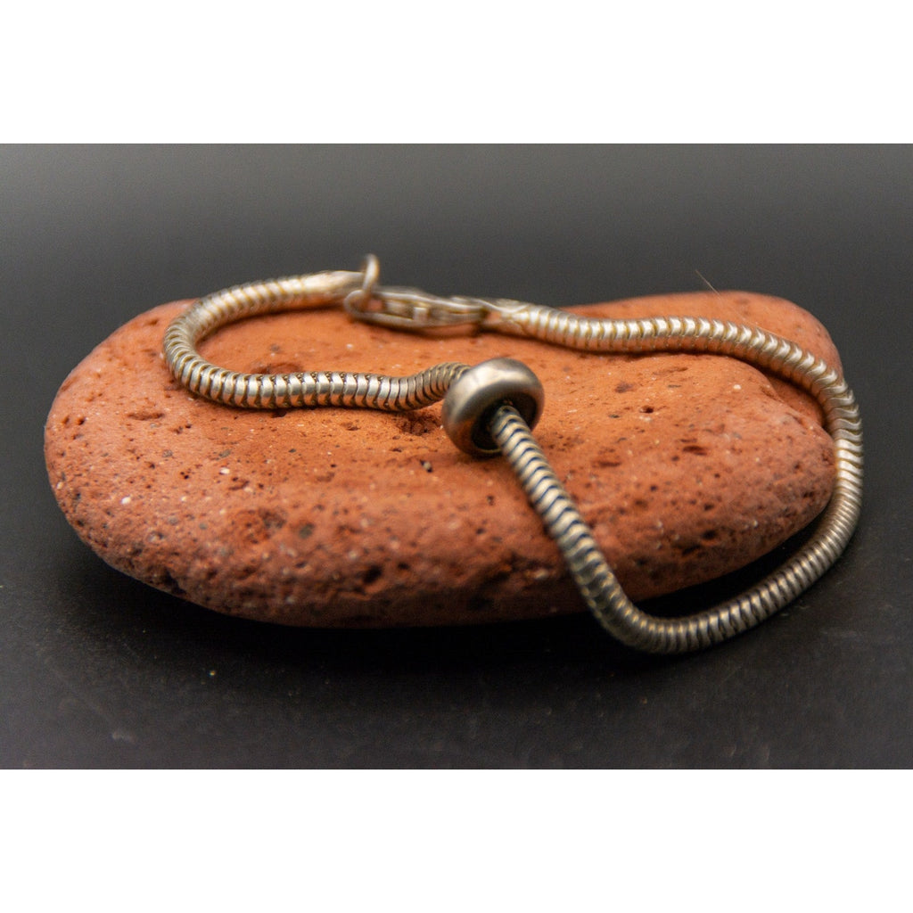 Vintage 90s Trollbeads LAA S925 Snake Bracelet - Pandora Style - 7"